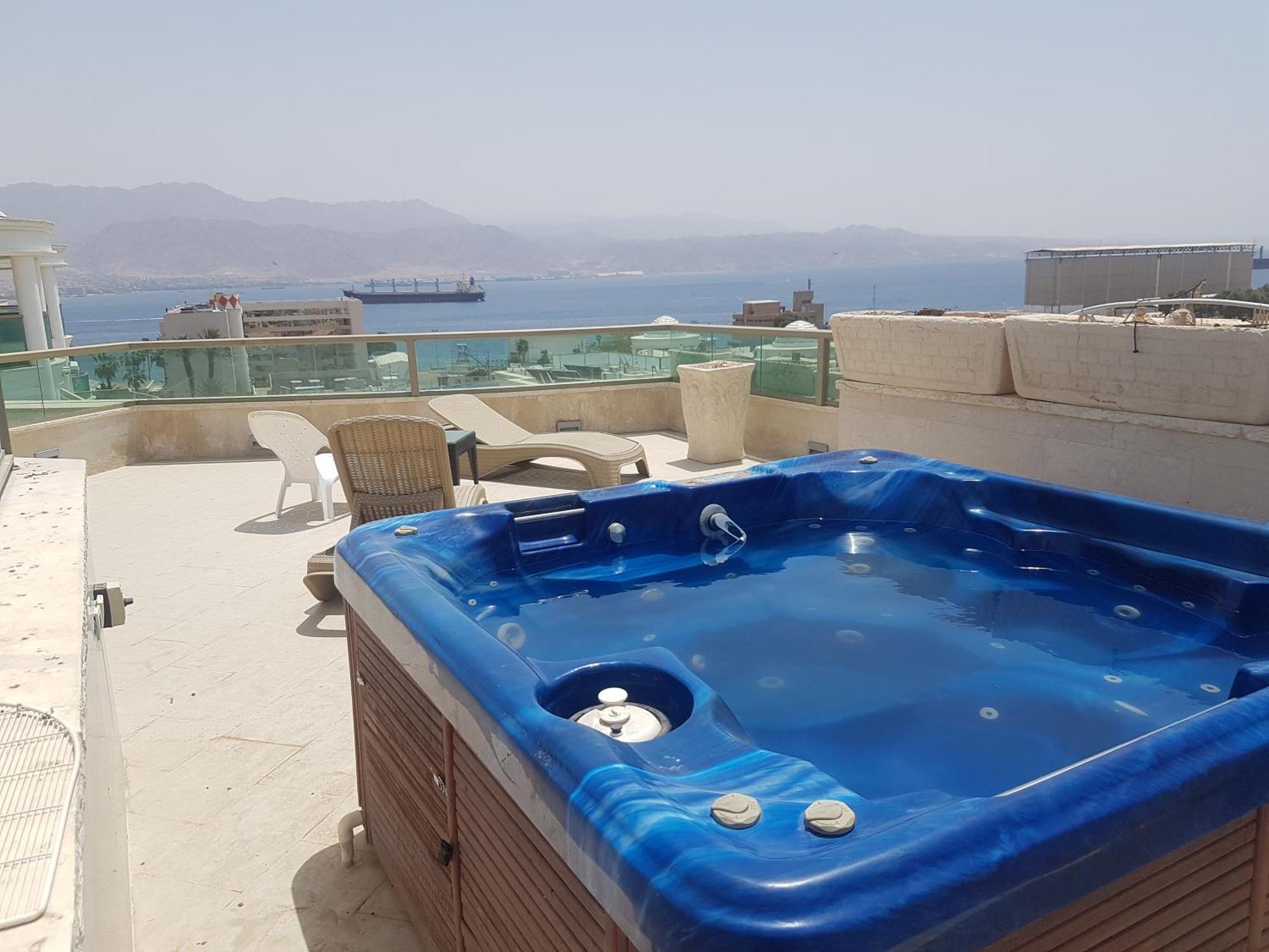 Palmore Top Luxury Penthause With Juccuzi First Line Of The Seaside Apartment Eilat Exterior photo